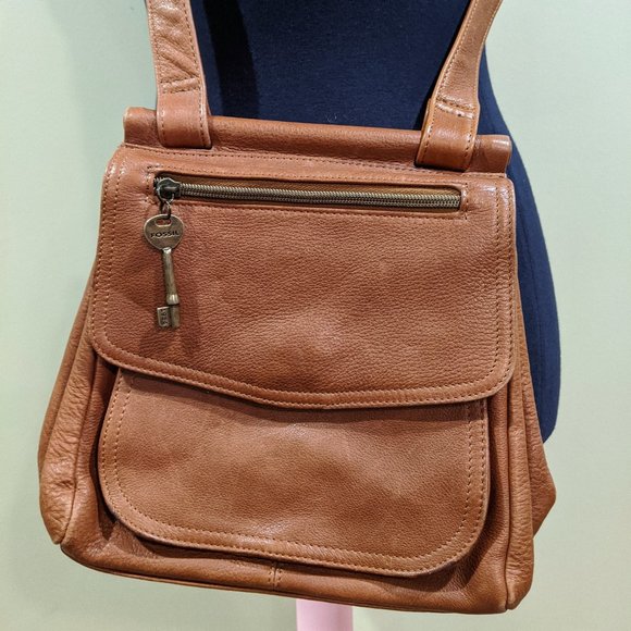 Fossil Handbags - Genuine Leather Fossil Crossbody Purse 75082